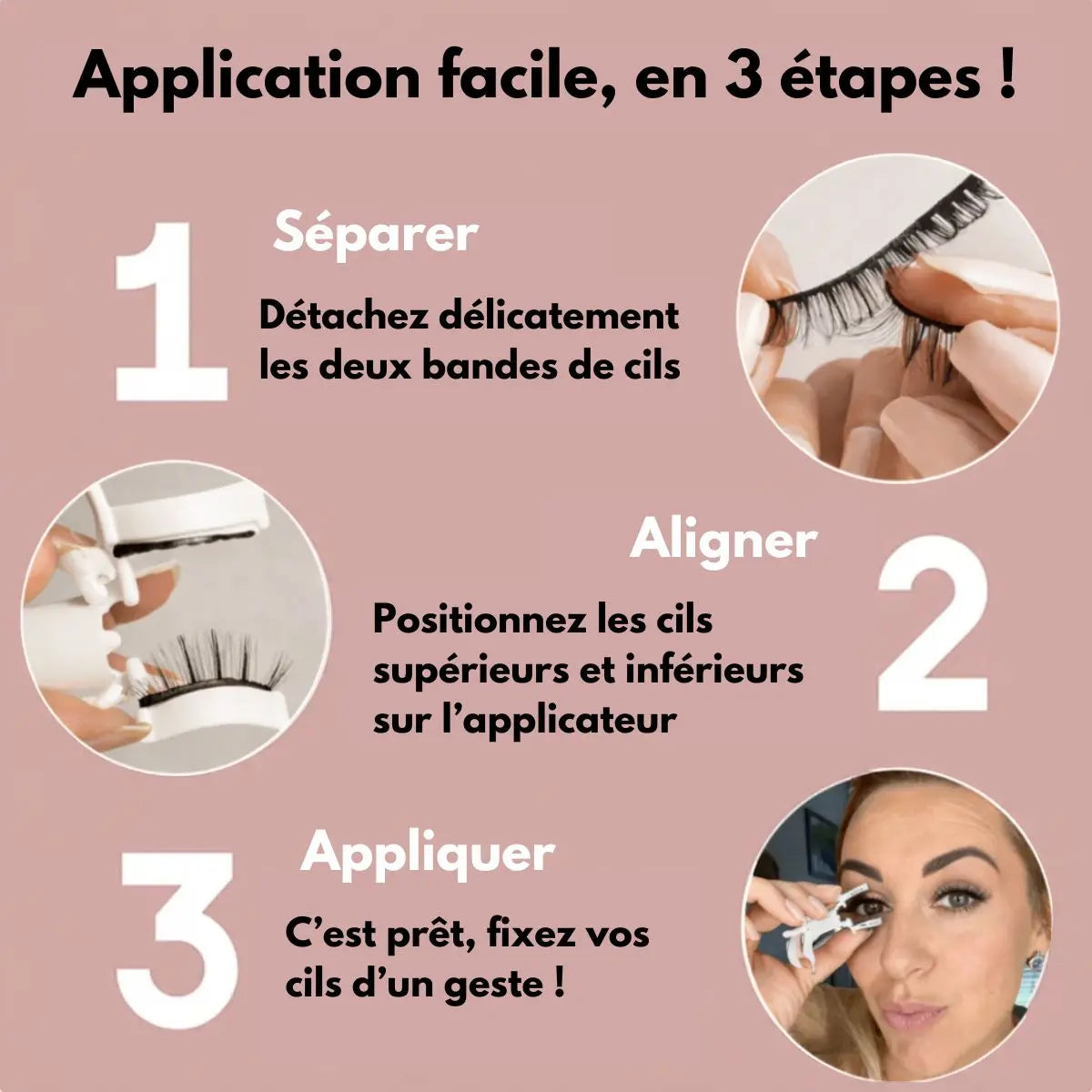 Faux cils magnétiques sans colle